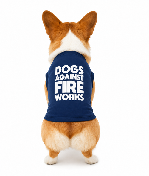 Dogs Against Fireworks Dog Shirt